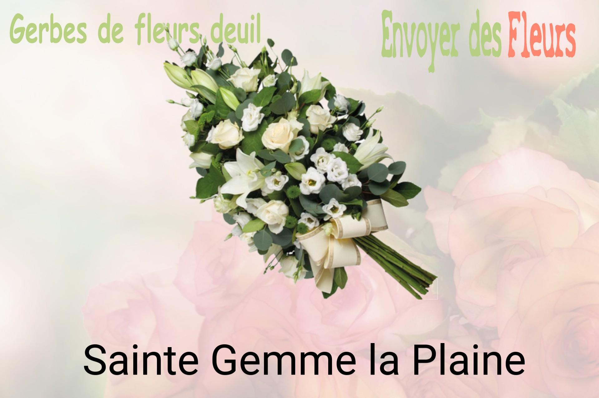 Gerbe de fleurs de deuil livrée à Sainte-Gemme-la-Plaine